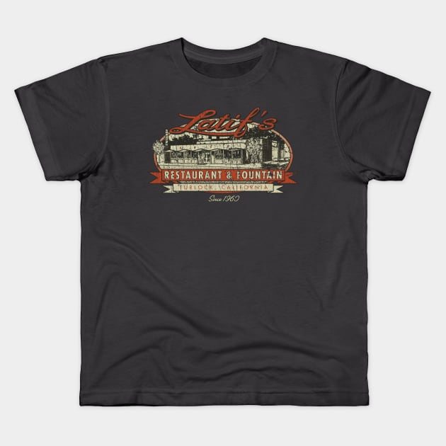 Latif’s Restaurant & Fountain 1960 Kids T-Shirt by JCD666